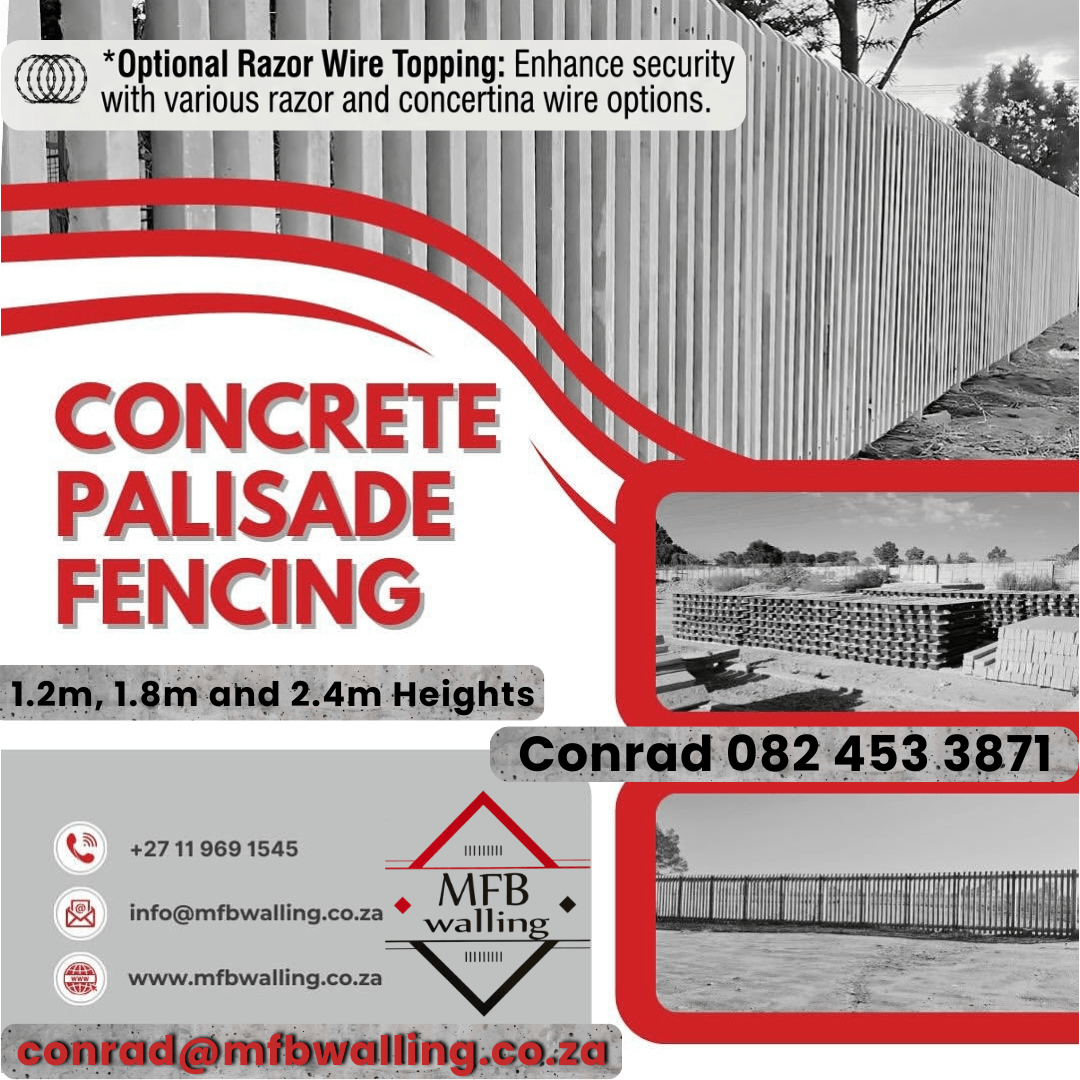 Concrete Palisade Fencing